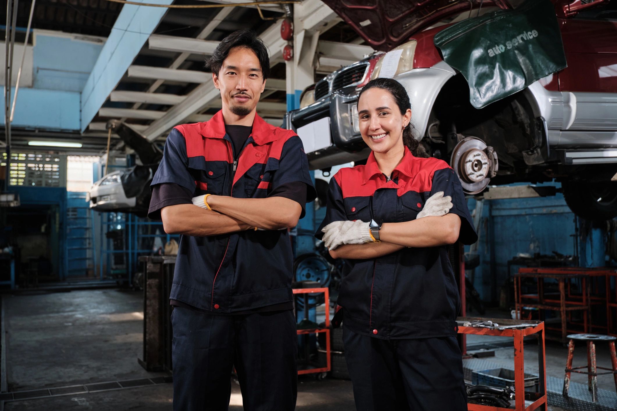 Japanese car maintenance team