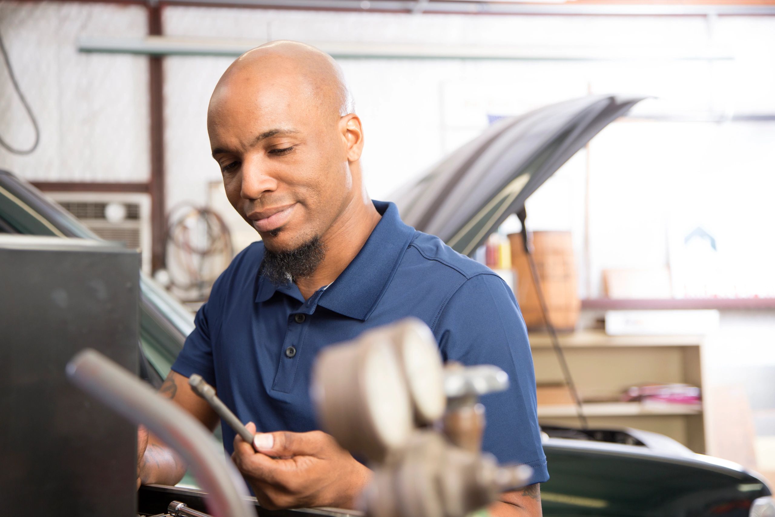 ASE-certified mechanic at work